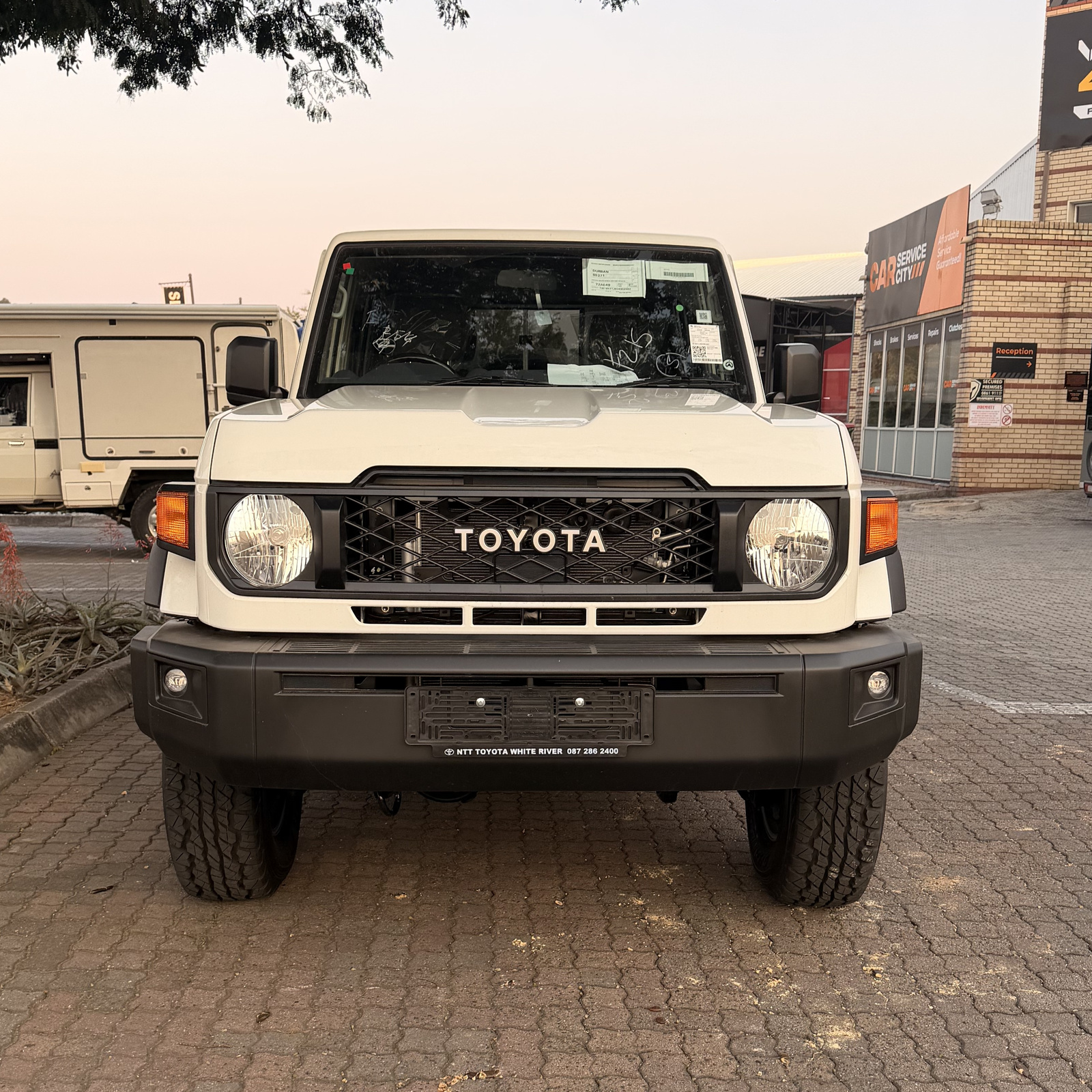 Standard white Toyota Land Cruiser 79 before the Venture 4x4 King Cruiser build