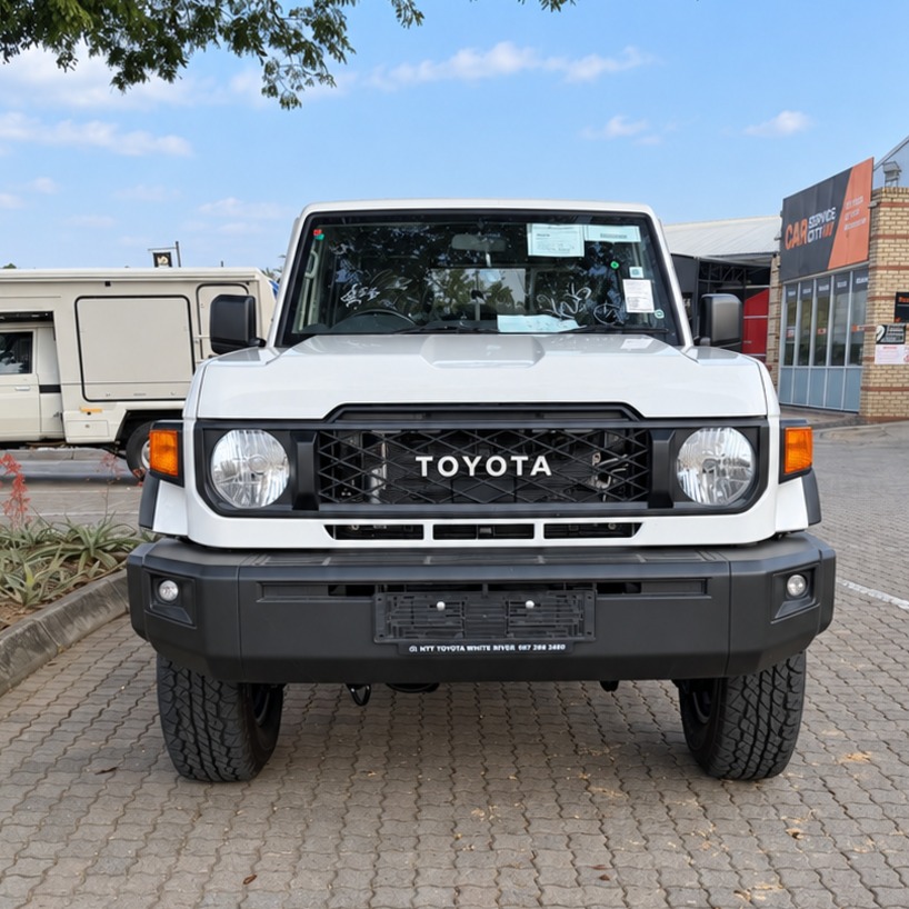 Standard white Toyota Land Cruiser 79 before the Venture 4x4 King Cruiser build