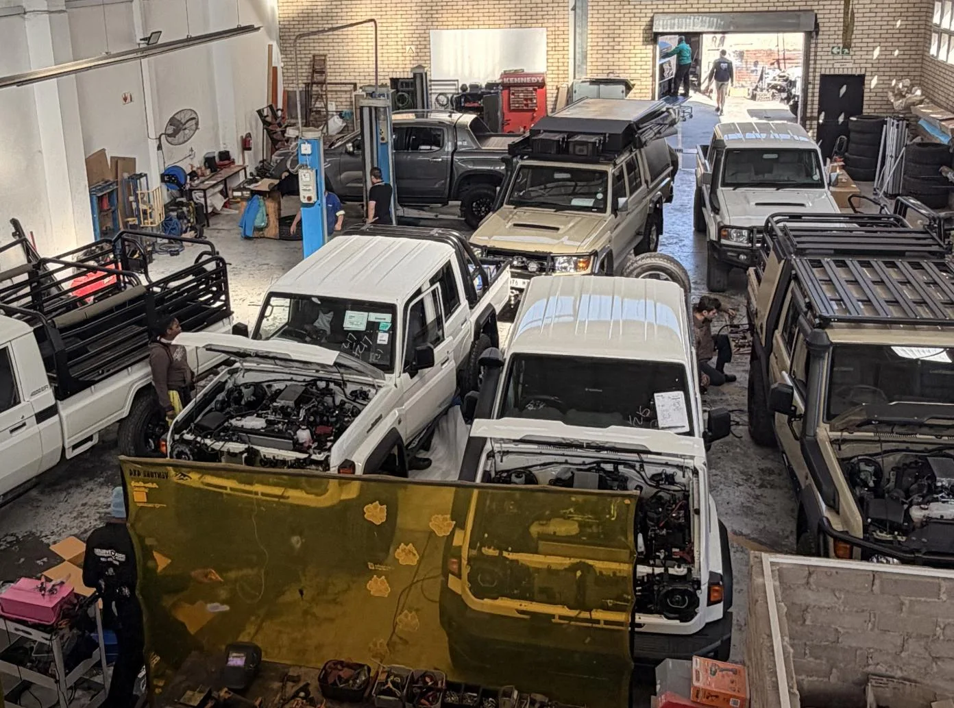 Inside the Venture 4x4 fitment workshop in Mbombela